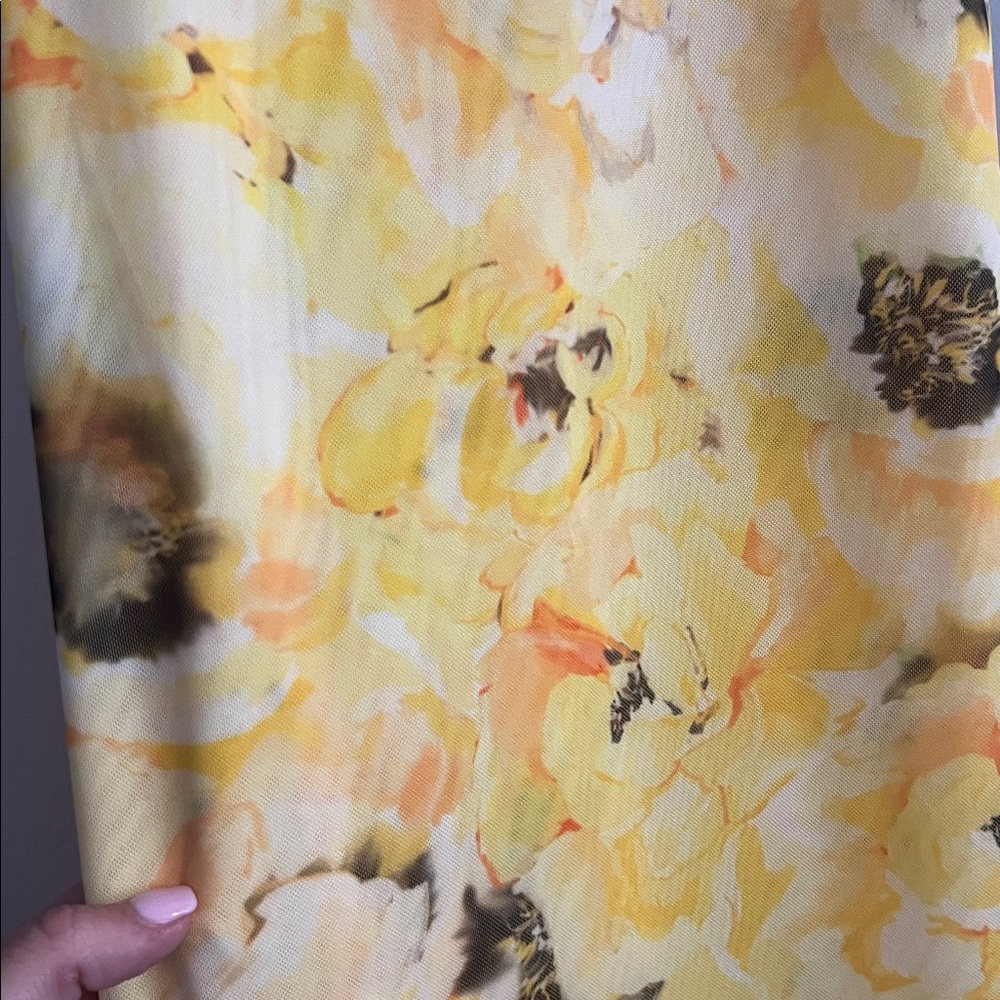 Zara Yellow and Black Floral Dress - Picture 4 of 5